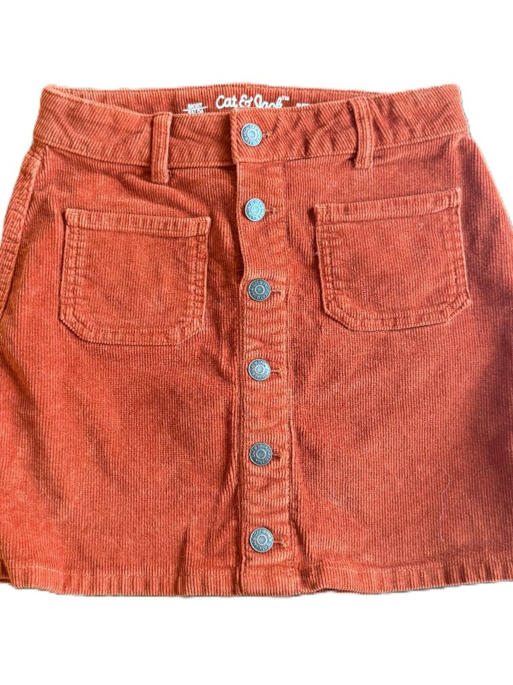 Cat & Jack | Girl's Corduroy Burnt Orange Skirt | Large 10-12